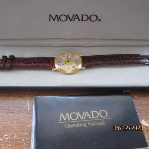 Swiss Movado Classic, Gold/Silver Dial, Water Resistant Men’s Watch # 87-59-885 - Picture 1 of 3